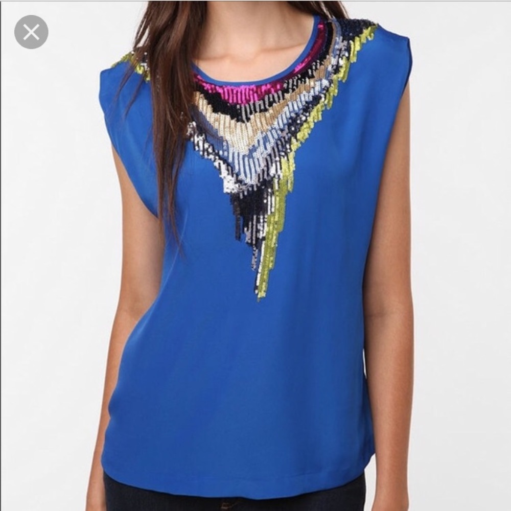 Olive & Oak sequined party shirt